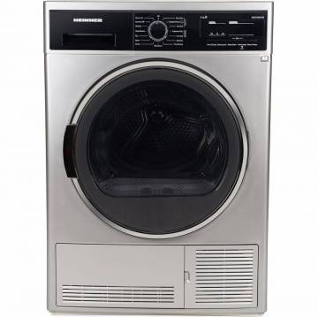 Uscator de rufe Heinner HCD-V804SB, Condensare, 8 kg, Display LED, Lumina cuva, Anti-sifonare, Clasa B, Argintiu