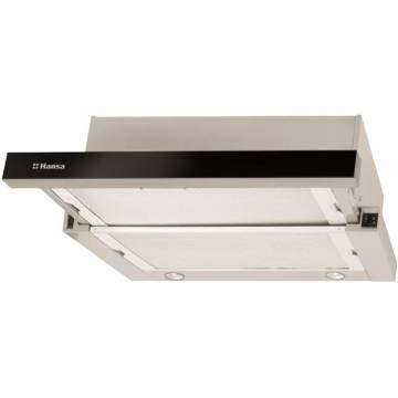 Hota incorporabila telescopica Hansa OTS6226IH, Putere de absorbtie 365 mc/h, 2 motoare, 60 cm, Argintiu