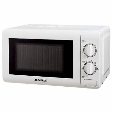 Cuptor cu microunde Albatros MWA-20MC3, 20 l, 700 W, Timer, Alb