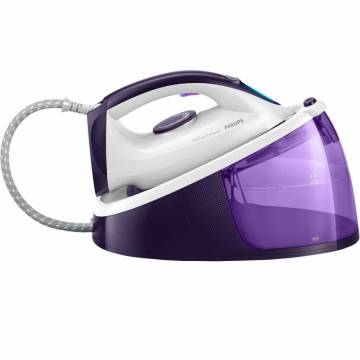 Statie de calcat Philips FastCare Compact GC6730/30, 2400 W, Talpa Ceramica, 1.3l, 5.2 bar, 110 g/min, Alb/Mov