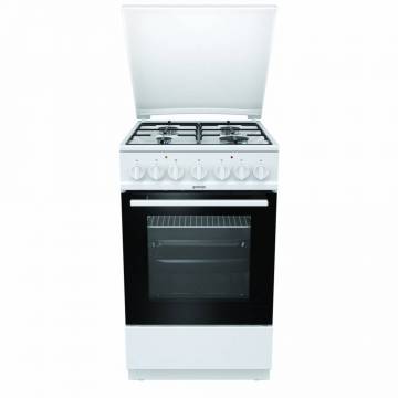 Aragaz Gorenje K5241WJ, 4 arzatoare, Aprindere electrica, Grill, Convectie, Ventilator, Alb
