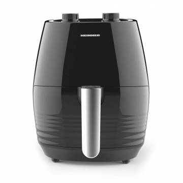 Friteuza cu aer cald Heinner HAF-1250BK, 1250 W, 2.5 L, vas antiaderent, timer 30 min, Negru
