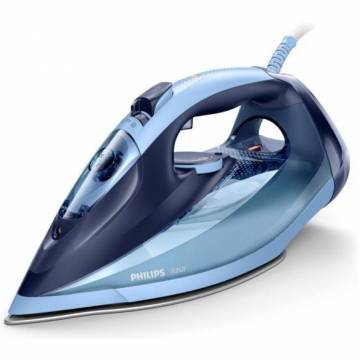 Fier de calcat Philips Azur GC4564/20, 2600 W, abur continuu 50 g/min., talpa SteamGlide Advanced, 0.3 L, oprire automata, Albastru