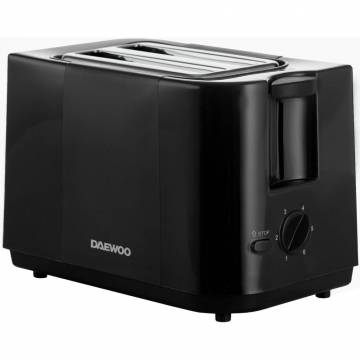 Prajitor de paine Daewoo DBT40B, 750 W, 6 niveluri rumenire, carcasa Cool Touch, Negru