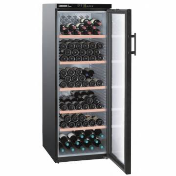 Vitrina de vinuri Liebherr Premium WTb 4212, 395 l, Capacitate 200 sticle, Clasa A, 6 zone de temperatura, H 165 cm, Usa vitrata