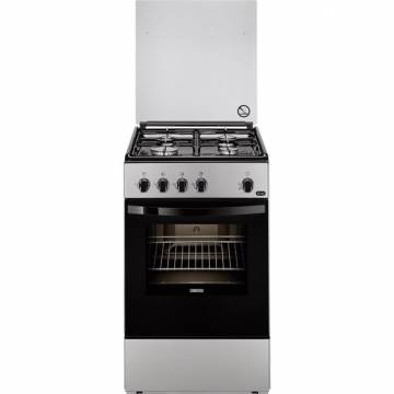 Aragaz Zanussi ZCG51041SA, Gaz, 4 Arzatoare, 50 cm, Silver