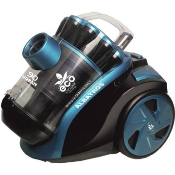 Aspirator Albatros Urban 90 Eco, Putere motor 900W, Putere de absorbtie 200W, Filtru HEPA, Negru/Turcoaz