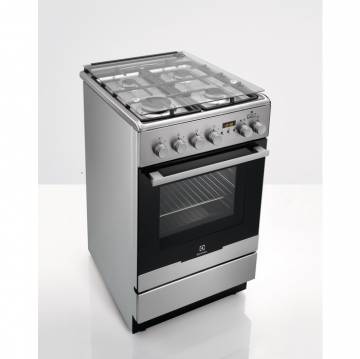 Aragaz mixt Electrolux EKK54955OX, Aprindere electrica, 4 Arzatoare, Grill, Dispozitiv siguranta plita, 50cm (Inox)