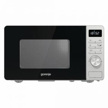 Cuptor cu microunde Gorenje MO20A3X, Capacitate 20 L, Putere 800 W, Comenzi Electronice, Display, 11 Programe Preinstalate, Inox/Negru