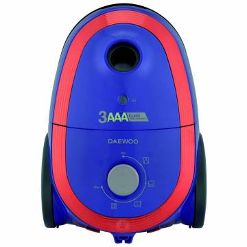 Aspirator cu sac Daewoo RC-410L/3A, 700 W, 3L, Variator putere, 3 L, HEPA 13, Albastru/Rosu