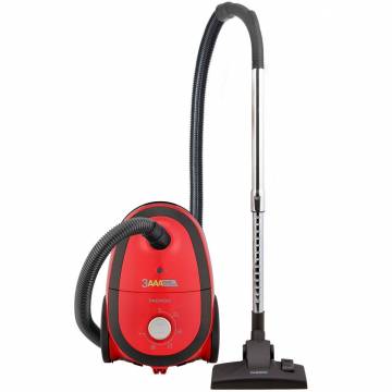 Aspirator cu sac Daewoo RC-410R/3A, 700 W, 3L, Variator putere, 3 L, HEPA 13, Rosu/Negru