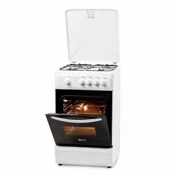 Aragaz LDK 5060 WH RMV LPG, Gaz, 4 Arzatoare, Siguranta, Capac metalic, Alb