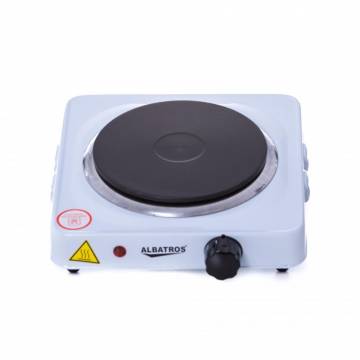 Plita electrica Albatros AP10W, 1000 W, Alb