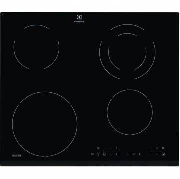 Plita incorporabila mixta Electrolux EHG46341FK, 2 zone inductie, 2 zone vitroceramice, control touch, negru