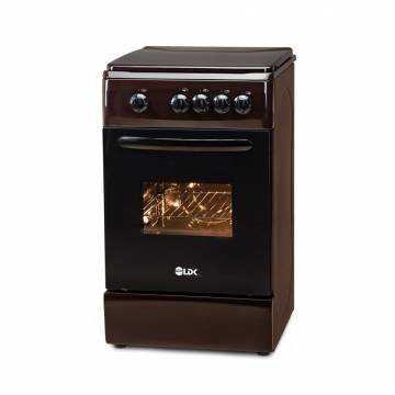 Aragaz LDK 5060 Dark Brown LPG, Gaz, 4 arzatoare, Capac metalic, Siguranta, 50x60 cm, Maro inchis