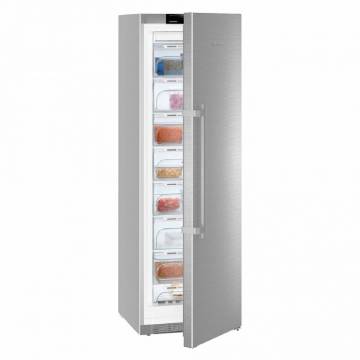 Congelator Liebherr GNef 4335, 276 L, No Frost, Control electronic, Display, Alarma usa, Iluminare LED, 8 sertare, H 185 cm, E, Argintiu