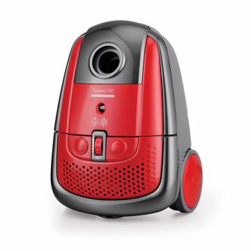 Aspirator cu sac Heinner HVC-VRD700S, 700 W, 3 L, putere variabila, sac microfibra, Hepa 11, Rosu/Gri