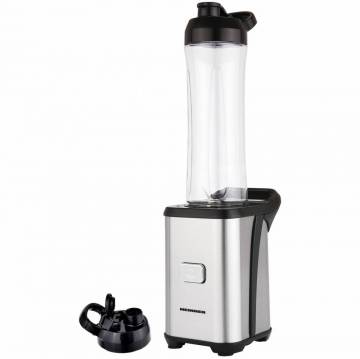 Blender sport Heinner HSB-350SS, 350 W, 2 recipiente Tritan, Cutit inox, Inox