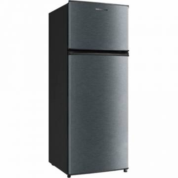 Frigider cu doua usi Heinner HF-M207DGA+, 204 l, Clasa A+, Iluminare LED, Control mecanic, H 144 cm, Antracit