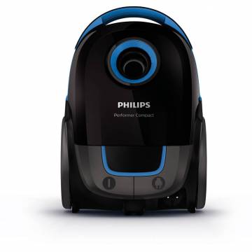 Aspirator cu sac Philips Performer Compact FC8371/09, 3 l, Tub telescopic, 750 W, Negru/Albastru
