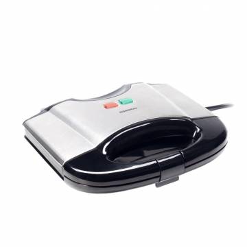 Aparat de facut vafe Daewoo DWM20X, 800 W, placi neaderente, termostat, clapeta de blocare, Inox
