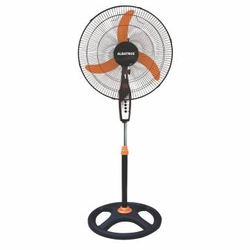 Ventilator cu picior Albatros V45B, 60W, 3 trepte, 45 cm diametru, Negru/Portocaliu