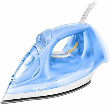 Fier de calcat Philips EasySpeed Advanced GC2676/20, 2400W, 300 ml, 40 g/min, Jet de abur de 180 g, Sistem antipicurare, Talpa Ceramica, Albastru