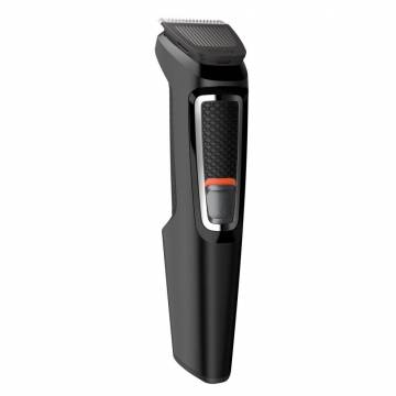 Aparat de tuns barba si parul 9 in 1 Philips Multigroom MG3740/15, Lame cu ascutire, Acumulator, 6 piepteni par fata si cap, Negru