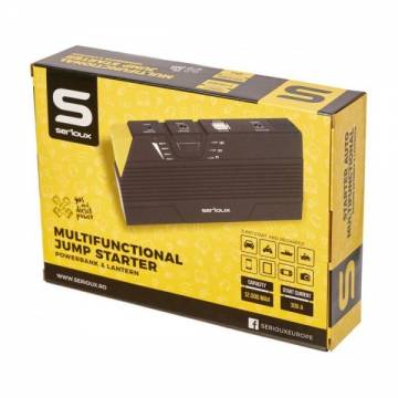 Starter auto multifunctional SRXA12K300A, acumulator extern, lanterna, 12000 mAh