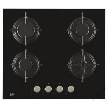 Plita incorporabila Beko HILG64220S, Gaz, 4 arzatoare, Sticla Neagra