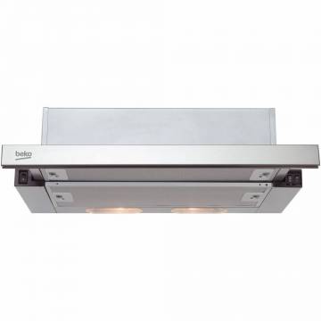 Hota incorporabila telescopica Beko HNT61310X, putere de absorbtie 348 m3/h, 2 motoare, filtru metalic, 60 cm, Inox