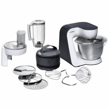 Robot de bucatarie Bosch MUM52120, 700 W, Bol 3.9 l, Blender 1.25 l, 4 viteze, Alb