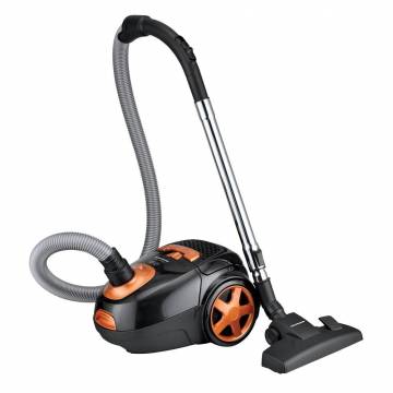 Aspirator cu sac Heinner HVC-VBK750S, 750 W, 2.5 L, putere variabila, sac microfibra, Hepa 11, Negru/Portocaliu