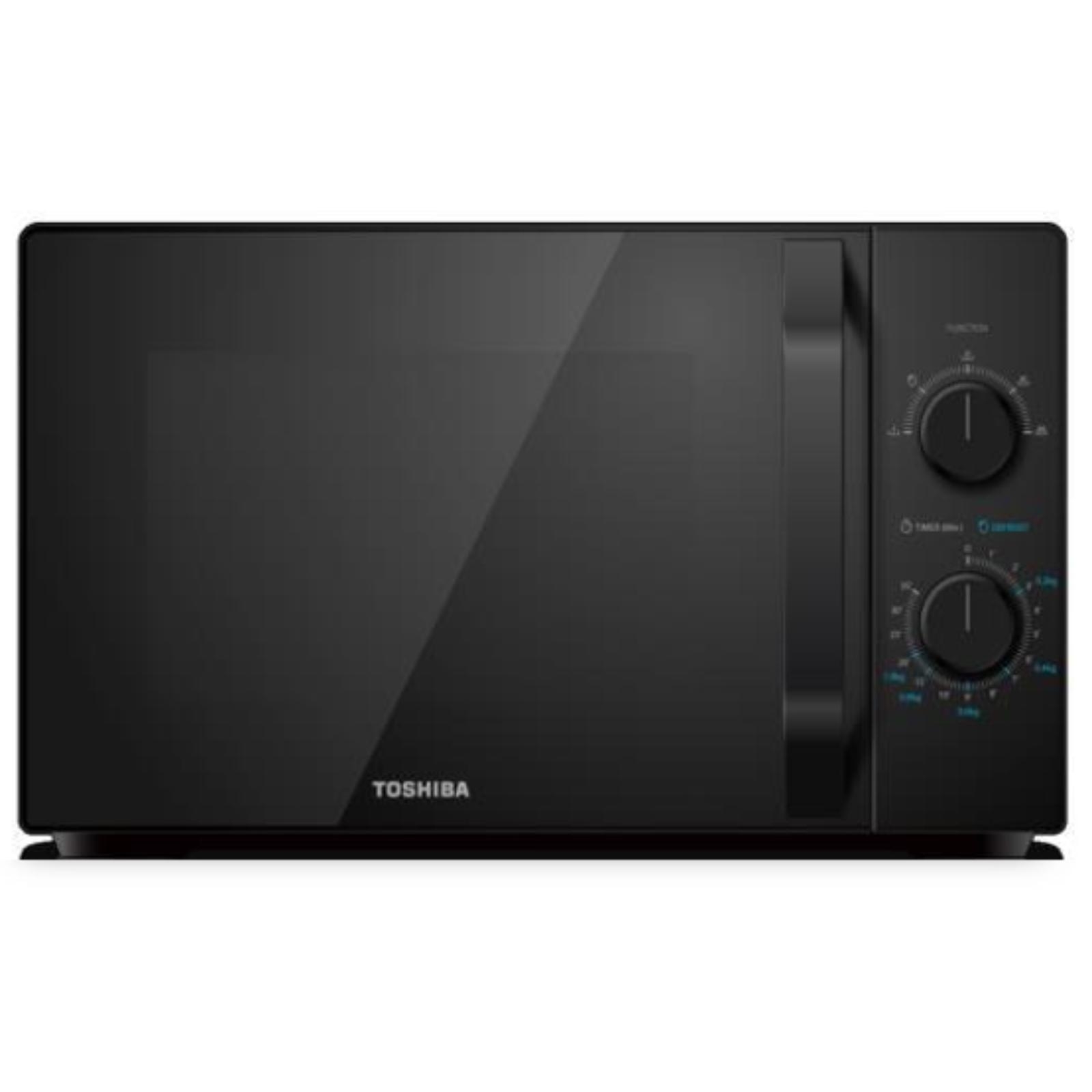 Cuptor cu microunde Toshiba MW2-MG20PBK, volum 20 L, control mecanic, 800 W, grill 1000 W, 5 nivele putere, functie grill, iluminare LED, Negru