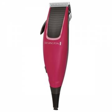 Aparat de tuns Remington HC5018 Apprentice, Lame Otel, Sistem auto-ascutire, Alimentare la retea, 3-18 mm, Negru/Rosu