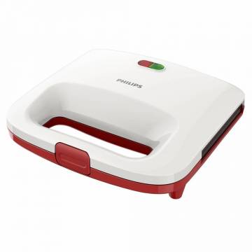 Sandwich-Maker Philips Daily Collection HD2392/40, 820 W, Alb/Rosu