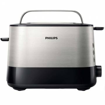 Prajitor de Paine Philips Viva Collection HD2637/90, 1000W, 7 setari, Functie dezghetare, Fante XL, Inox