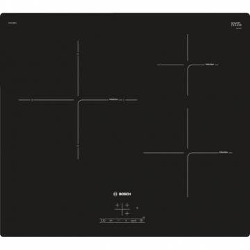 Plita incorporabila Bosch PUJ611BB1E, Inductie, 3 zone de gatit, Control Touch, Timer, PowerBoost, Negru