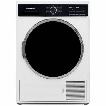 Uscator de rufe Heinner HHPD-V904A++, Pompa de caldura, 9 kg, 15 programe, Clasa A++, Display LED, Lumina cuva, Alb