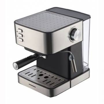 Espressor Heinner HEM-B2016BKS, 850W, 20 bar, rezervor apa detasabil 1.6l, filtru din inox, plita mentinere cafea calda, decoratii inox