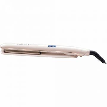 Placa de indreptat parul Remington PROluxe S9100, Invelis ceramic Ultimate Glide, OPTIheat, 230°, LCD, 9 setari temperatura, Incalzire rapida, Alb