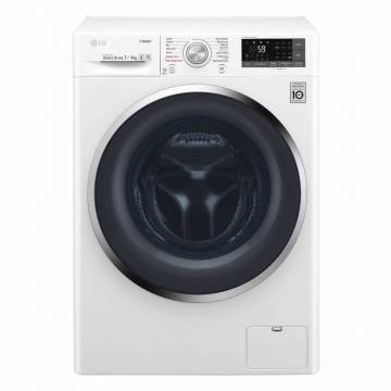Masina de spalat frontala cu uscator LG F2J7HG2W, 7/ 4kg, 1200 rpm, alb