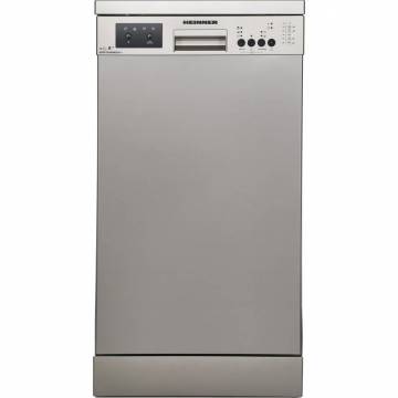 Masina de spalat vase Heinner HDW-FS4506DSA++, 10 seturi, 6 programe, Clasa A++, Control electronic, Display LED, 45 cm, Gri