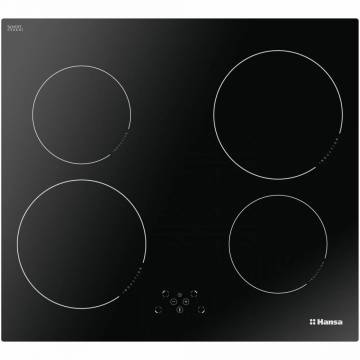 Plita incorporabila Hansa BHI68301, Inductie, 4 Zone de gatit, Touch control, 60 cm, Sticla neagra