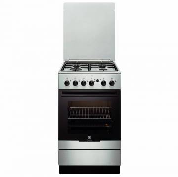 Aragaz Electrolux EKG51154OX, Gaz, 4 Arzatoare, Aprindere integrata plita/cuptor, Grill, Rotisor, 50 cm, Inox