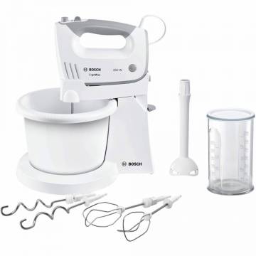 Mixer cu bol Bosch MFQ36445, 450 W, 5 viteze, Alb