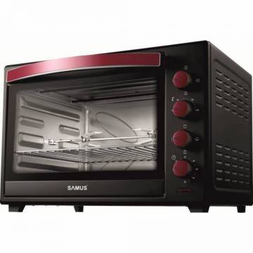 Cuptor electric Samus CS60BRC2, 2000 W, 60 litri, Grill, Rotisor, Negru