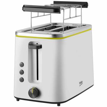 Prajitor de paine Beko Foodster TAM4321W, 800W, 3 functii, 7 trepte de prajire, Alb