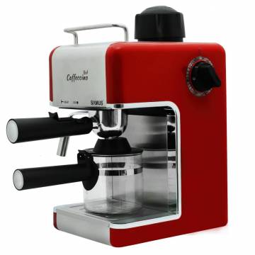 Espressor Samus Caffeccino, 3.5 bar, 800 W, Rosu / Inox