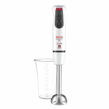Mixer vertical Tefal Optitouch HB830138, 600 W, Functie Turbo, Picior metalic, Pahar gradat 800ml, Alb